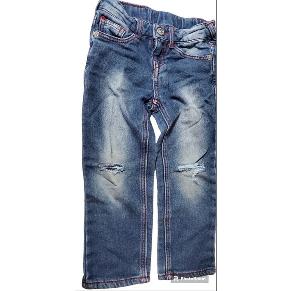 True Religion Other - Lot 2 True Religion‎ Jeans 4T Denim Toddler Boy Straight Leg Flap Pockets Cotton